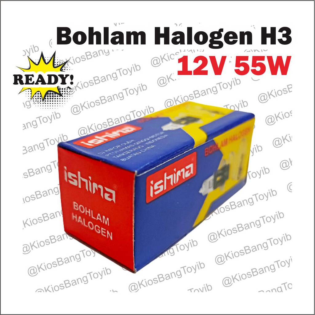 Bohlam Dop Lampu Depan Halogen H3 Original 12V 55W ★𝐈𝐒𝐇𝐈𝐌𝐀★