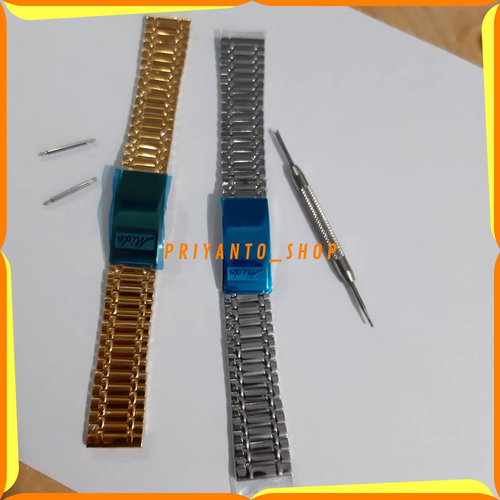 Strap Tali Jam Tangan Rantai Mido Commander Ocean Star Datoday 18 mm Free PEN