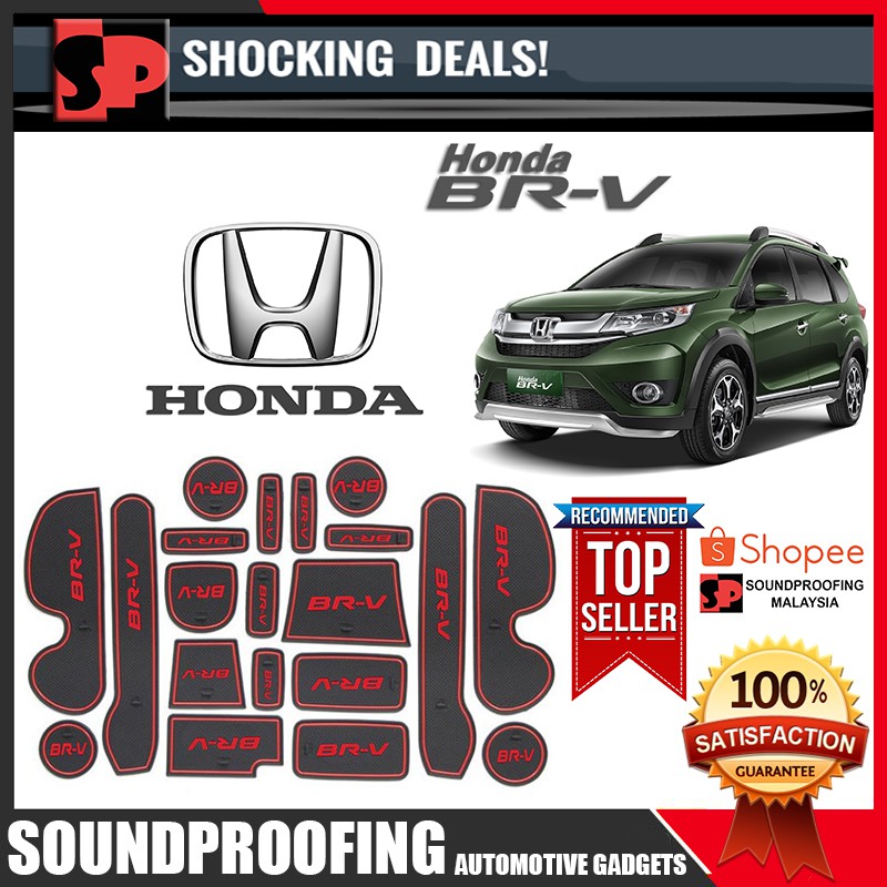 Honda BRV 2016-2020 Mat / Tatakan Gelas Anti Air / Debu / slip Untuk Slot Interior Mobil BR-V