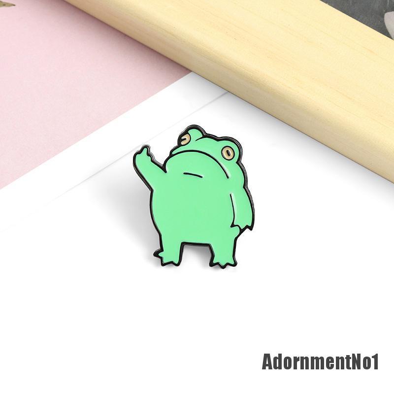 (Adornmentno1) Bros Pin Enamel Bentuk Katak Untuk Aksesoris Tas Ransel / Pakaian