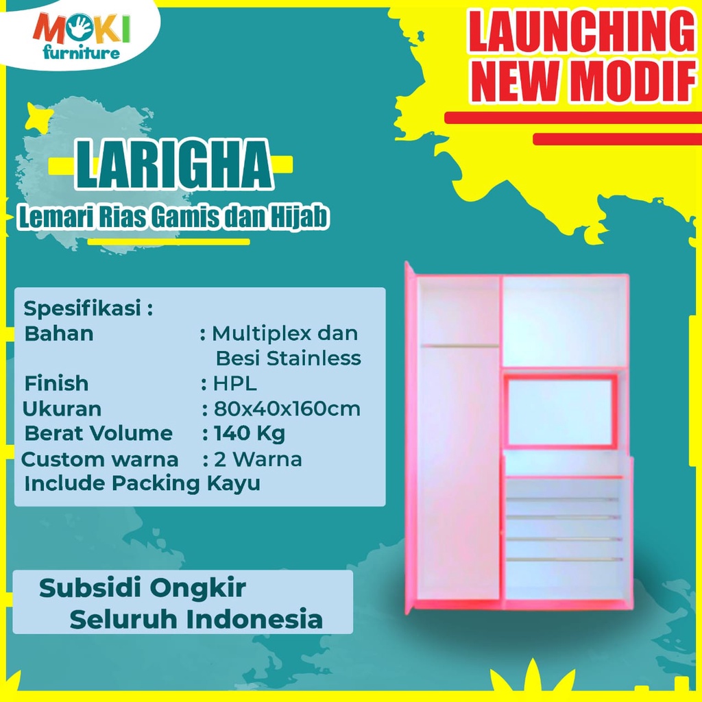 LEMARI RIAS GANTUNG HIJAB MINIMALIS Modern Multifungsi