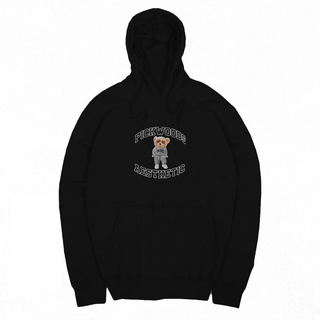 BISA COD Sweater Hoodie Black terbaru hoodie pickoods sweater pria Wanita Bordir Premium