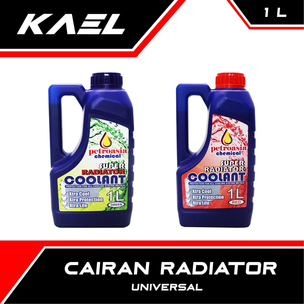 Cairan Radiator 1L Motor Matic Honda dll PETROASIA Air-Water Coolant Super Hijau-Merah Red-Green PETRO ASIA SNI