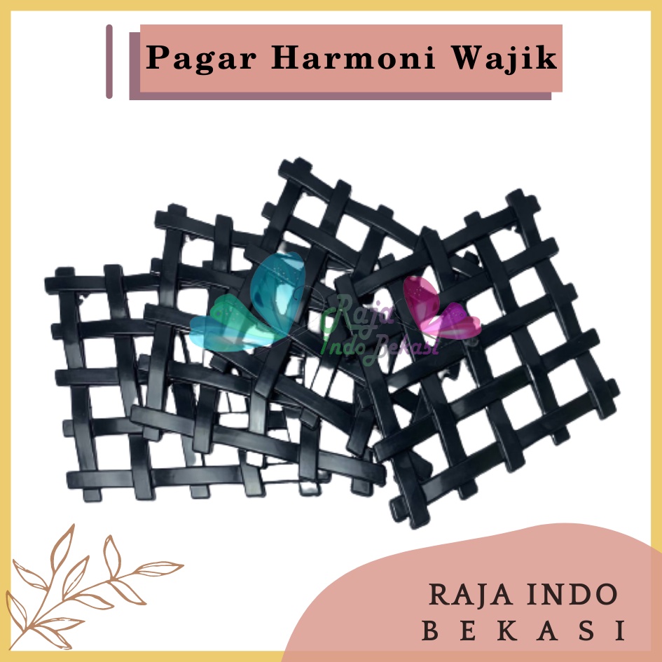 Pagar Wajik Harmoni Hitam Ornamen Bunga Vas Wajik Pagar, Jaring, Rambatan Plastik Ukuran Kecil Sedang Besar untuk Bunga Hias Artificial Hiasan Ruang Tamu Dinding Home Grosir Murah Wajik Putih / Breket/ Tatakan/ Pagar Plastik/ Bunga Plastik/ Rumput Plastik