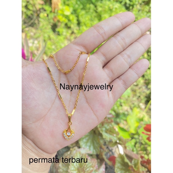 Kalung nuri balok  warna 24k yxy 45cm