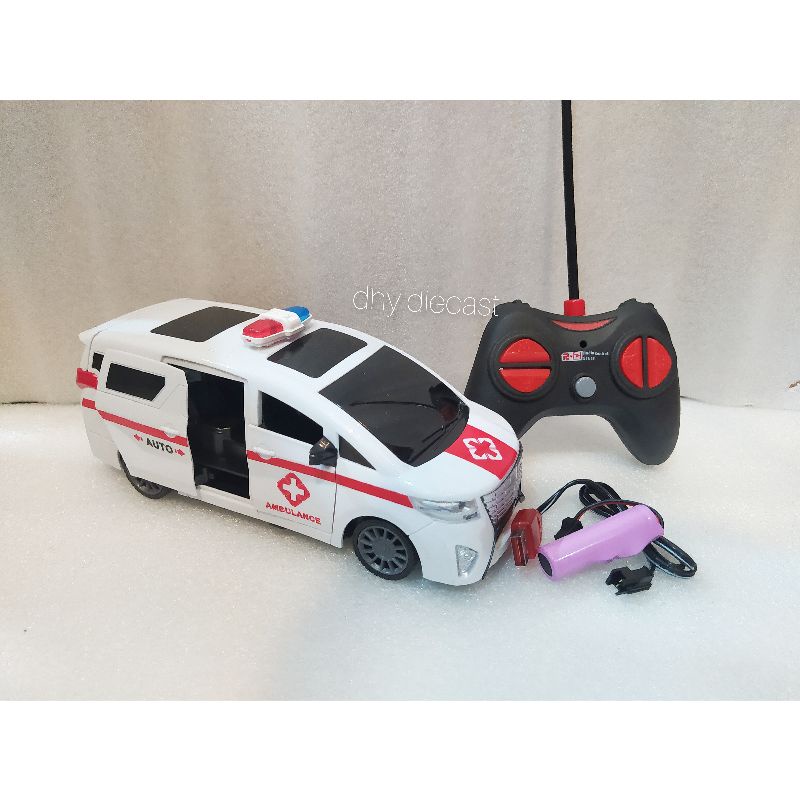 Mainan Mobil Mobilan Rc Remote Toyota Alphard Ambulance Dan Fire Engine