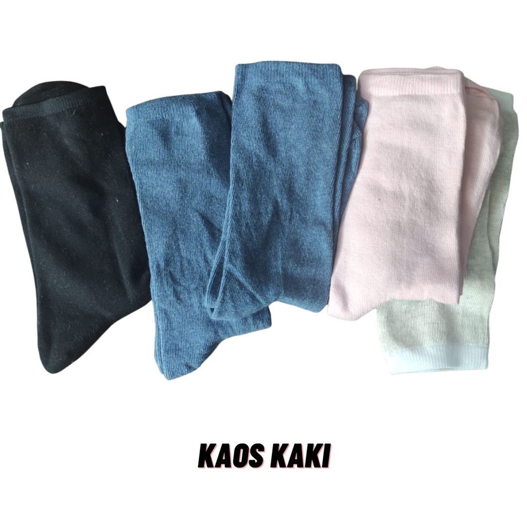 Barel - Bar 04 Kaos Kaki Motif Kaos Kaki Korea Style Fashion Casual Sport Motif Garis Bahan Katun Warna Polos Sock 10