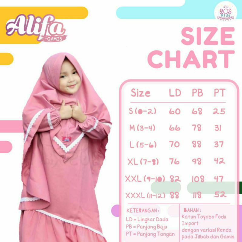 GAMIS ANAK ALIVA BY BOS KIDS