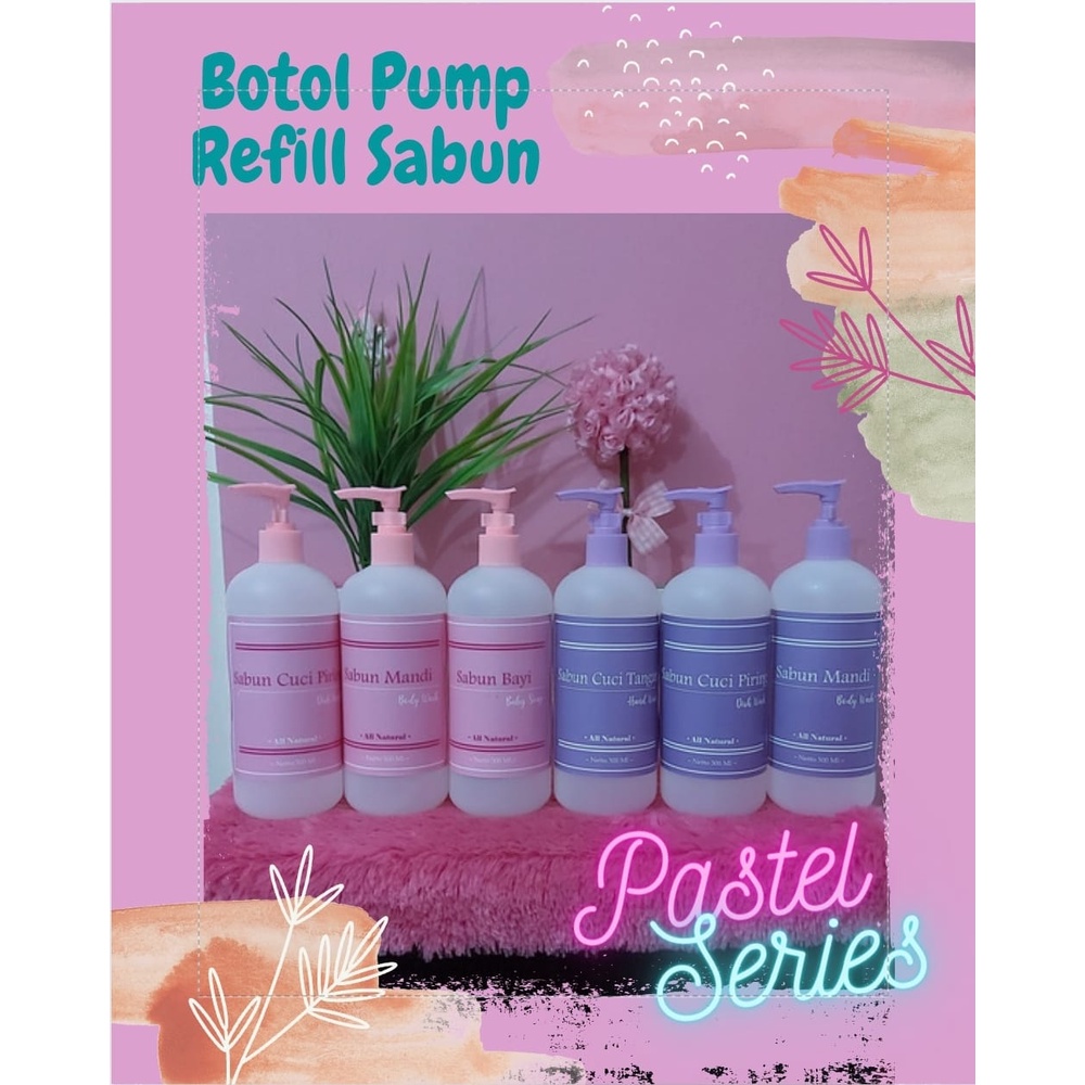 Botol sabun cair / botol pump / botol pump pink / botol pump ungu free label / botol sabun / botol s