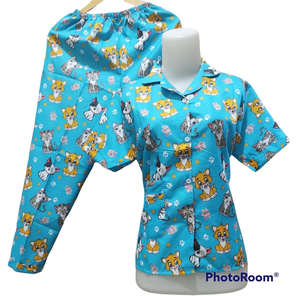 LFF Piyama CP Jumbo Wanita Dewasa-baby cat tosca
