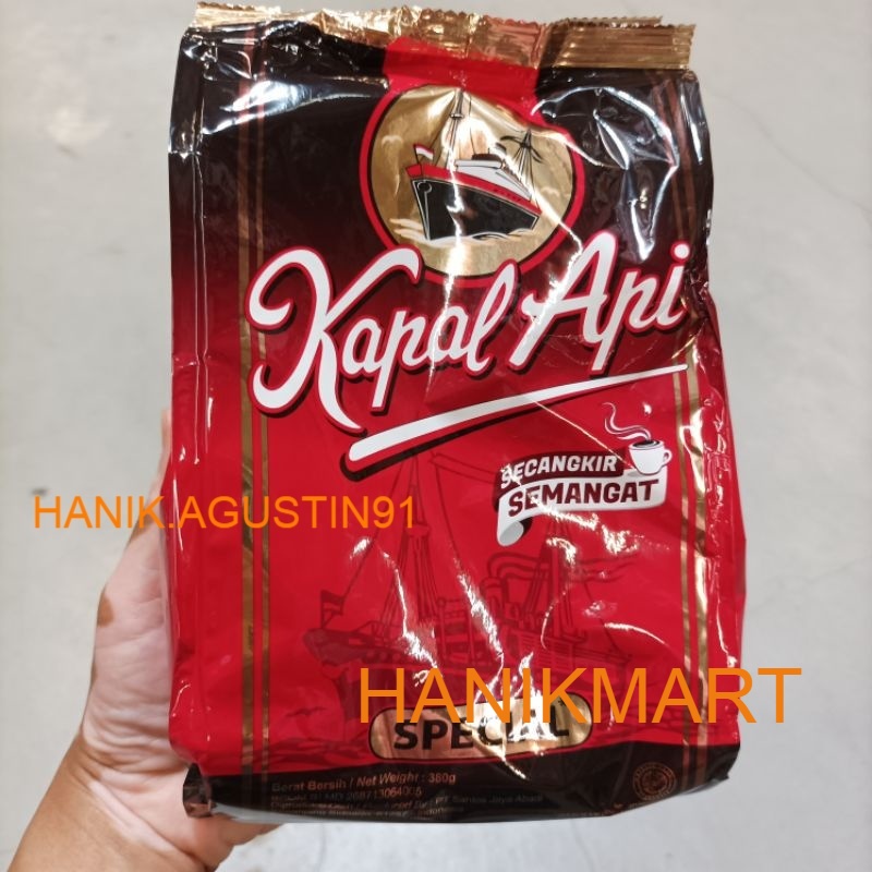 

Kapal Api Spesial 380gr/ Kapal Api Kopi spesial / Kapal Api Spesial Kopi Bubuk 380gr HM91