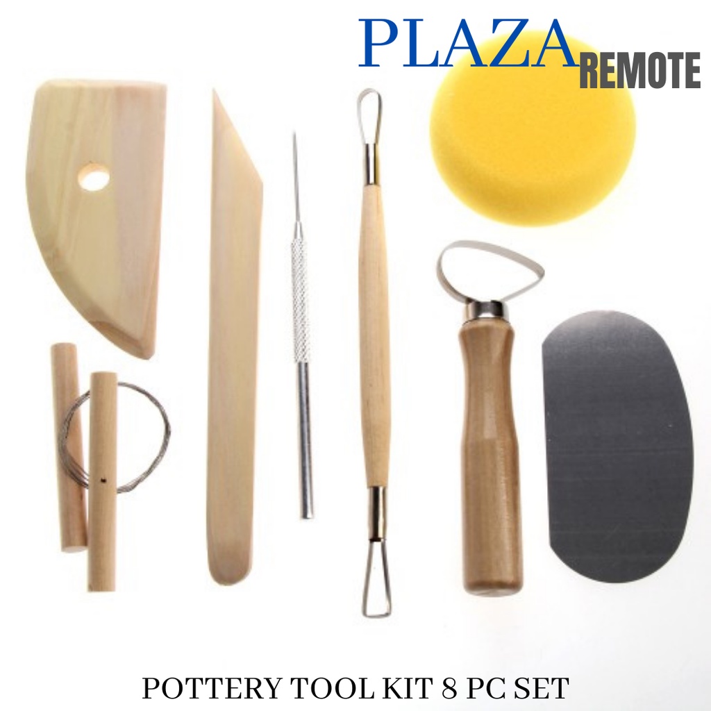 8pcs Pottery Clay Tool Set Pottery UKIRAN KAYU TEMBIKAR TANAH LIAT