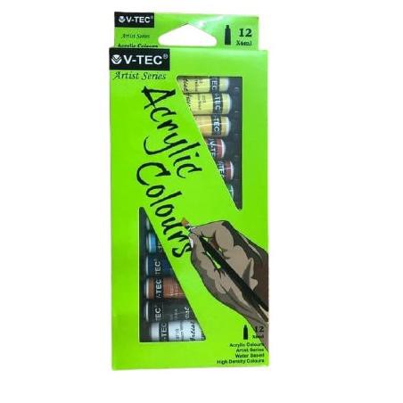 

TERKINI-> V-TEC ACRYLIC COLOURS 6 ML SET 12 /(VT 612) TERBARU