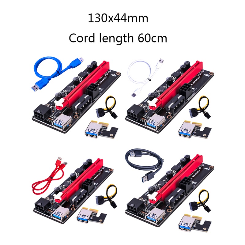 Btsg Riser Card PCIE Untuk Express 1x Ke 16x Extender Adapter USB 15pin Kabel Untuk