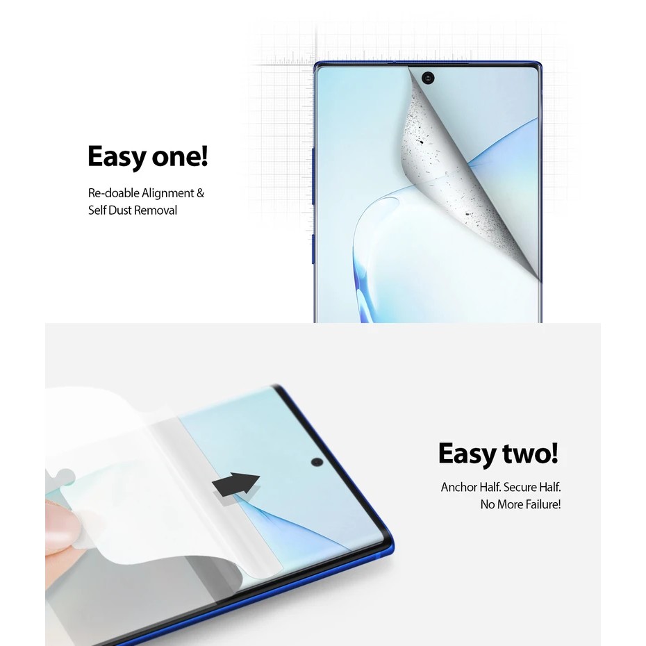Ringke Samsung Galaxy Note 10+ DualEasyWing Full Glue Screen Protector Anti Gores Screen Guard