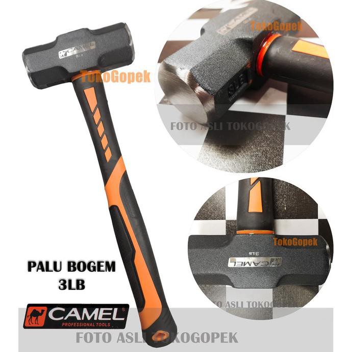 CAMEL PALU BOGEM 3 LB RUBBER GRIP PENGHANCUR BETON TEMBOK BATU - BESAR