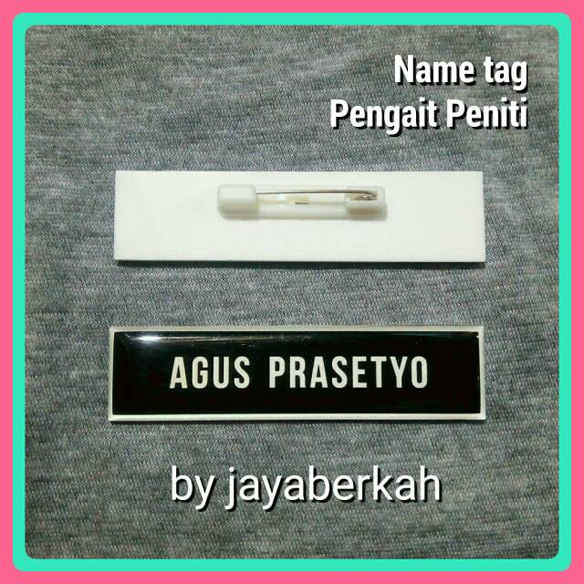 

Name tag Standar Nasional Pengait Peniti
