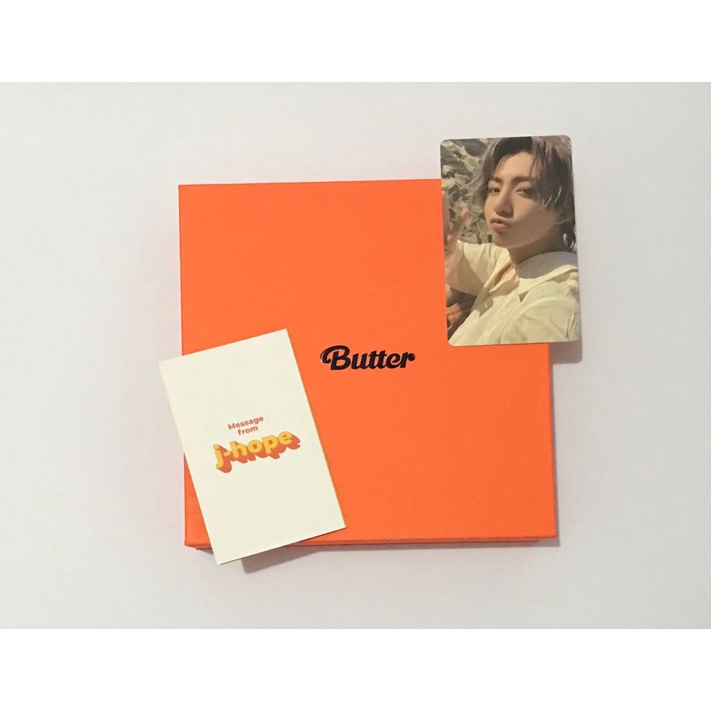 [READY STOCK] FULLSET BTS Butter Single CD Album Peaches Ver. PC Photocard Jungkook JK MC Message Ca