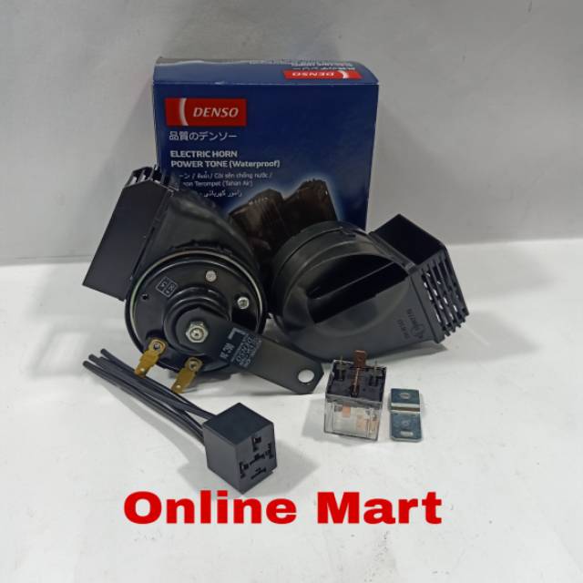 Klakson keong Denso water proop motor mobil plus relay