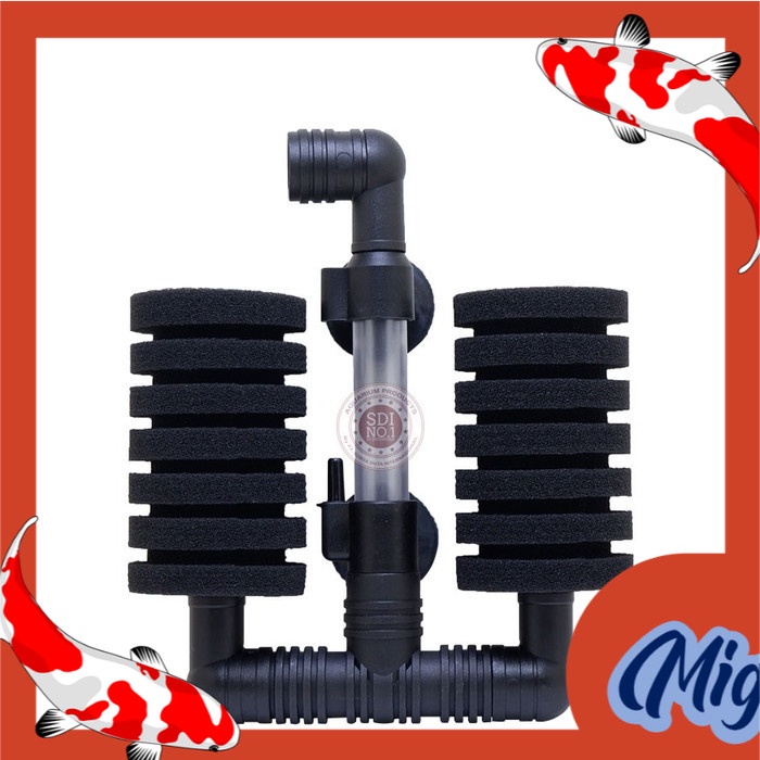 BIO SPONGE FILTER RECENT AA 2821 BSF DOUBLE SPONGE aquarium