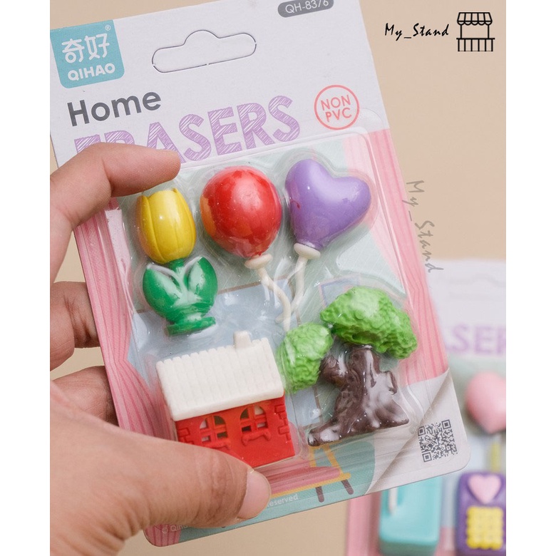 

Penghapus Hao Home 3D Papan Eraser Setip Hapusan Home Mobil Pohon balon kulkas Bibir Lipstick Henpon HPTelpon balon bunga Rumah Hati Refrigerator