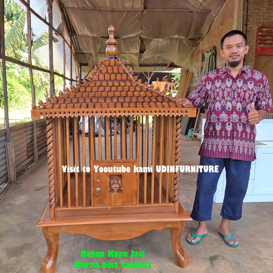 Kandang ayam kayu jati sangkar burung kayu jati kotak bekisar hutan