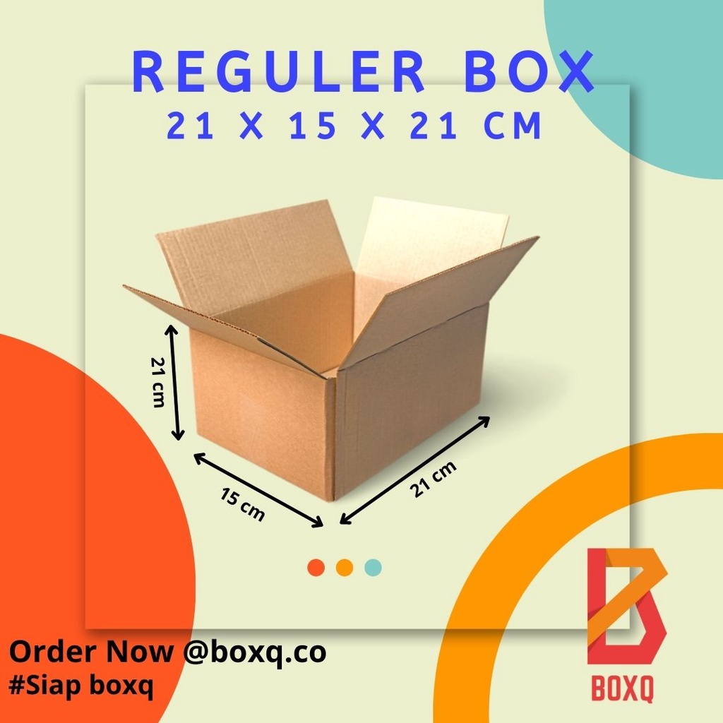 BOX / KARDUS / DUS COKLAT PACKING POLOS UK. 21x15x21cm