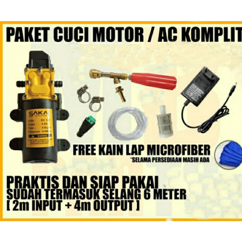 Paket Cuci motor /AC/JET WASH /MESIN STEAM DINAMO PUMP + STICK