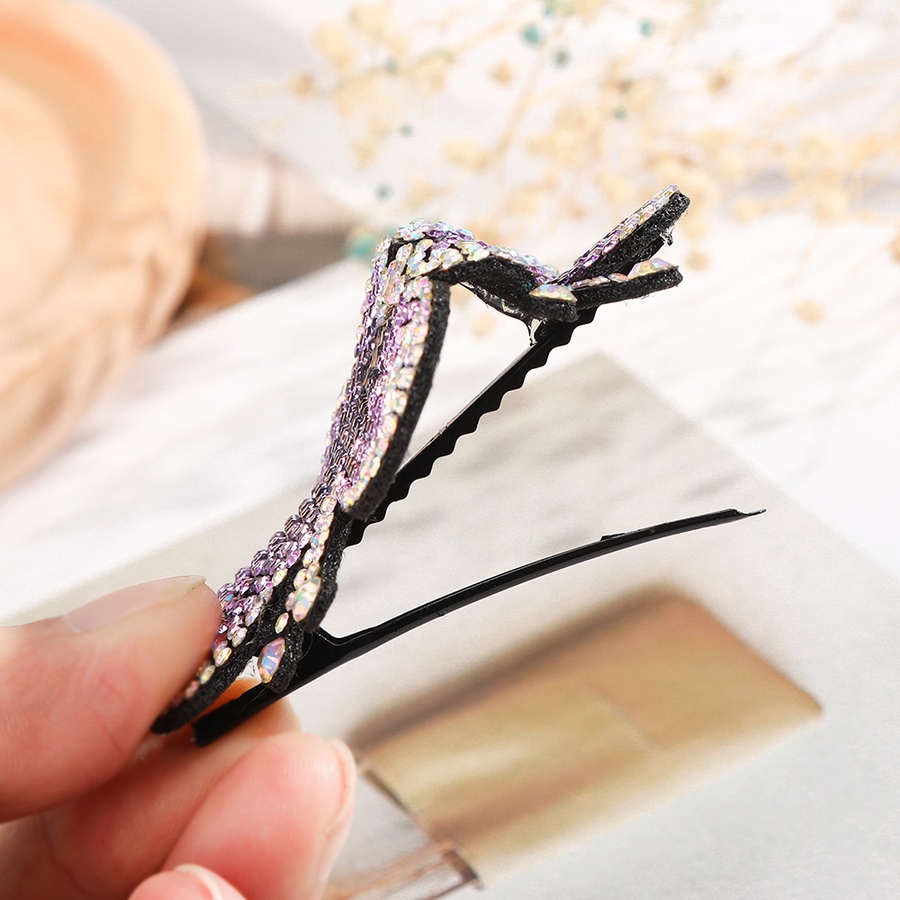 Retro Women Crystal Butterfly Hairpin Full Rhinestone Hair Clip Barrette Hair Accessories