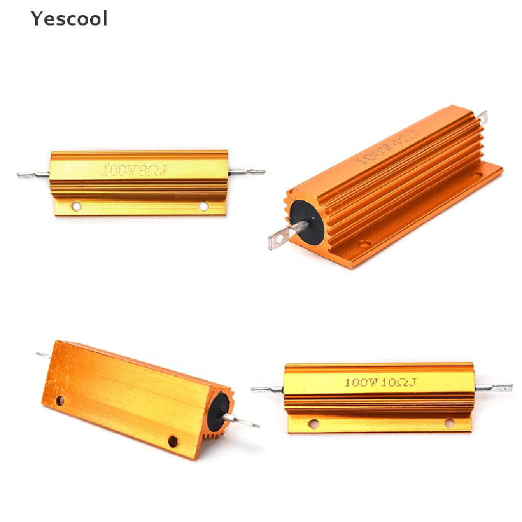 Yescool Masker Wajah Untuk Kecantikan Wanita  Resistor Power 1 / 2 / 4 / 8 / 10 Ohm 100W Bahan Aluminum