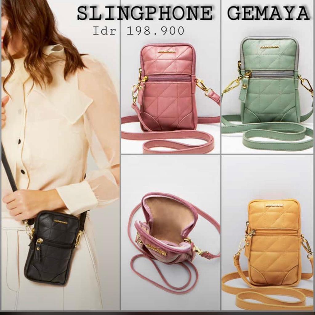 7.7 SALE DOMPET GEMAYA PHONE SERIES SOPHIE PARIS PROMO MURAH SLINGPHONE PINK GREEN BLACK YELLOW