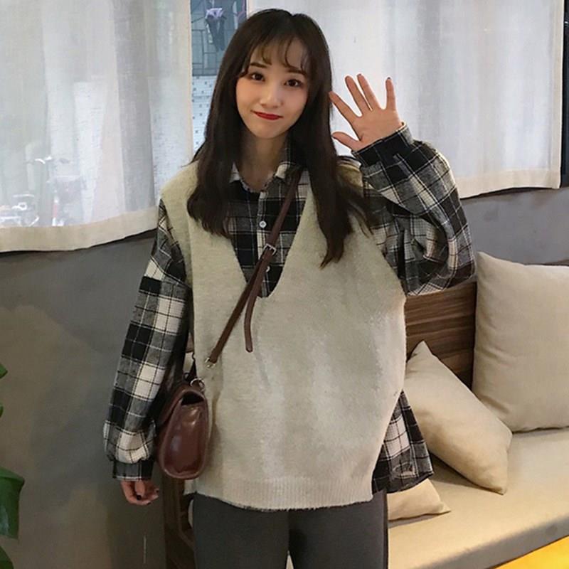 【Bayar di tempat】Kemeja lengan lentera serba guna wanita Korea