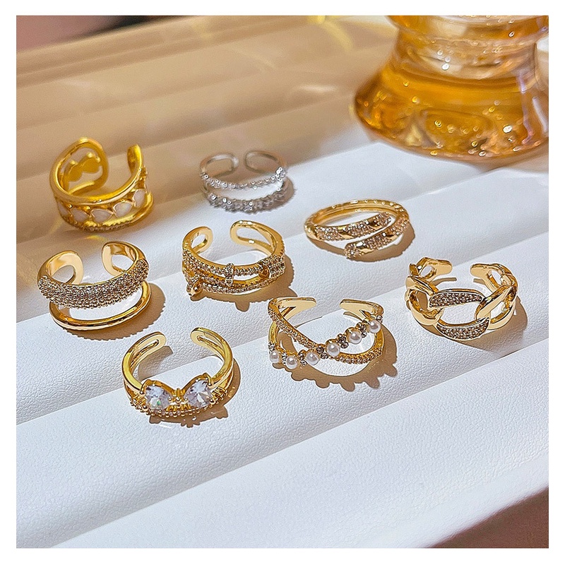 Cincin Tembaga Bisa diatur Sizenya , Fashion wanita Cincin Unik Lucu Keren /BS