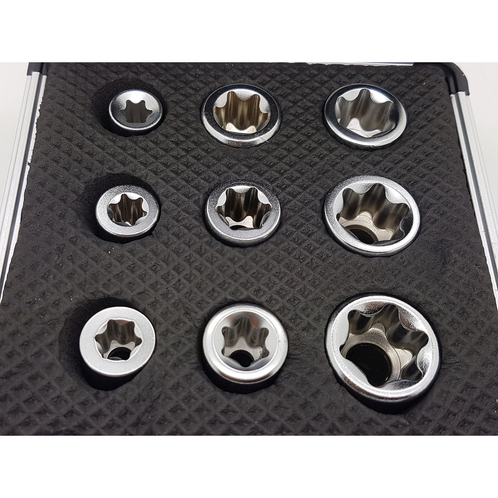 Maxpower 9pcs 1/2inch Star Socket Set ( Kunci Bintang )