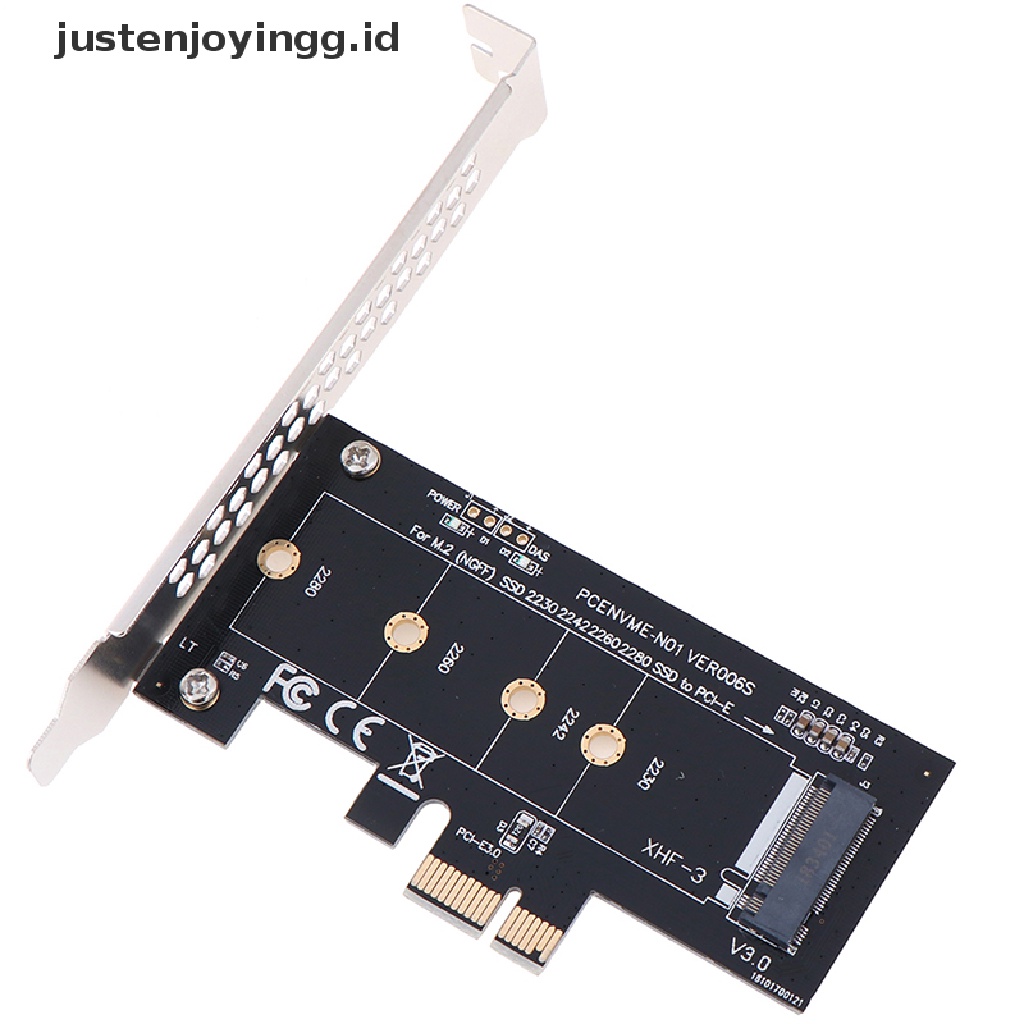 // justenjoyingg.id // PCIE to M2 Adapter PCI Express 3.0 x1 to NVME SSD Adapter Support 2230 2242 2260 ~