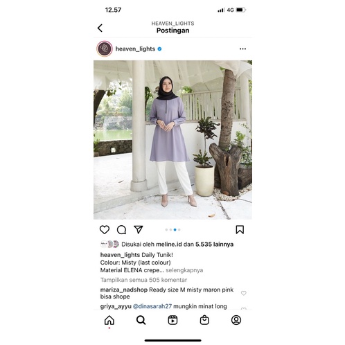 tunik heaven ligth ukuran M