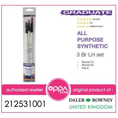 

Kuas Lukis Set High Quality Daler Rowney Graduate Brush LH 212531001