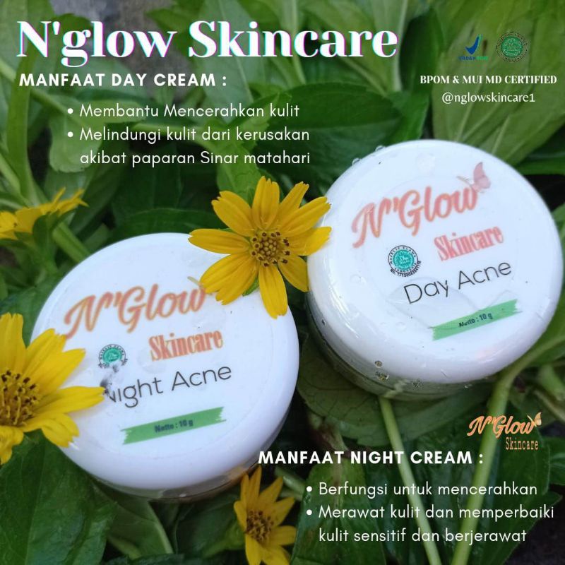 ECER KRIM SIANG DAN MALAM N'GLOW SKINCARE