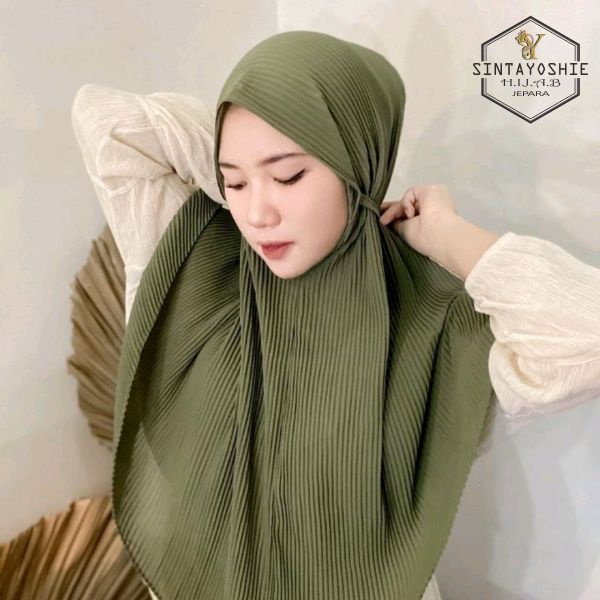 [JORDA Jumbo] Jilbab Instan Bergo Maryam Plisket Full Lidi Jumbo Premium Bergo Tali Plisket