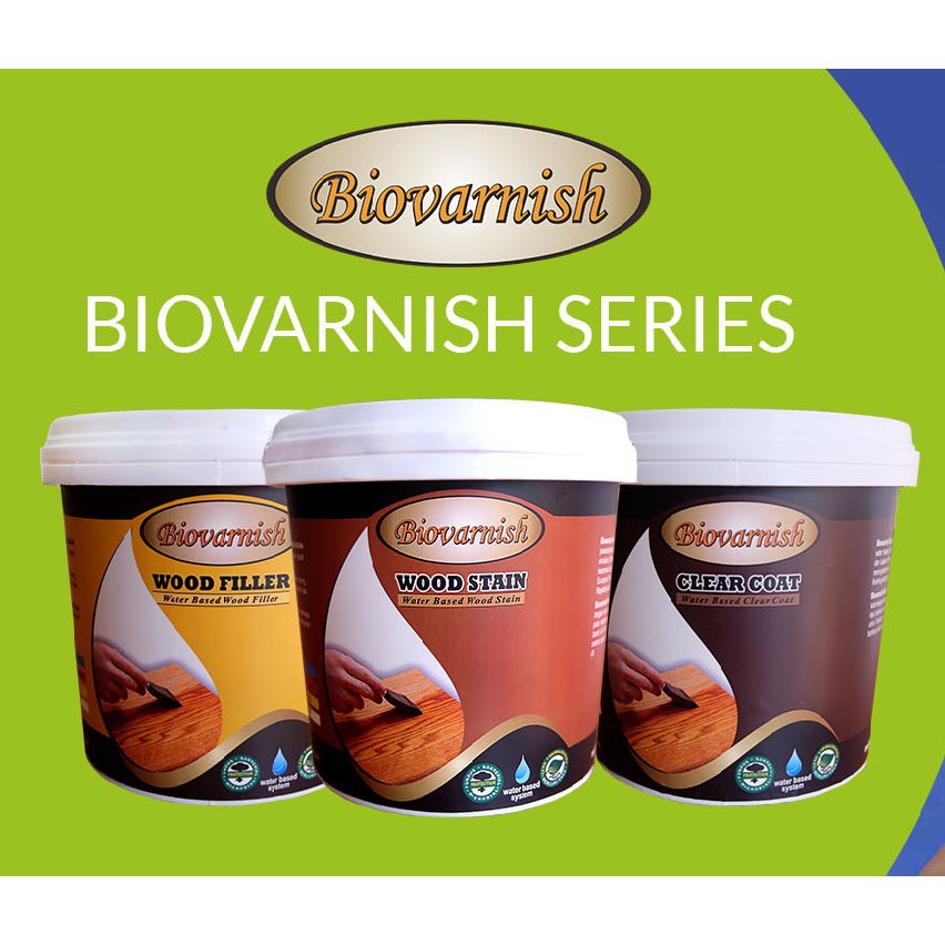 Paket Biovarnish | Wood Filler, Wood Stain, Clear Coat