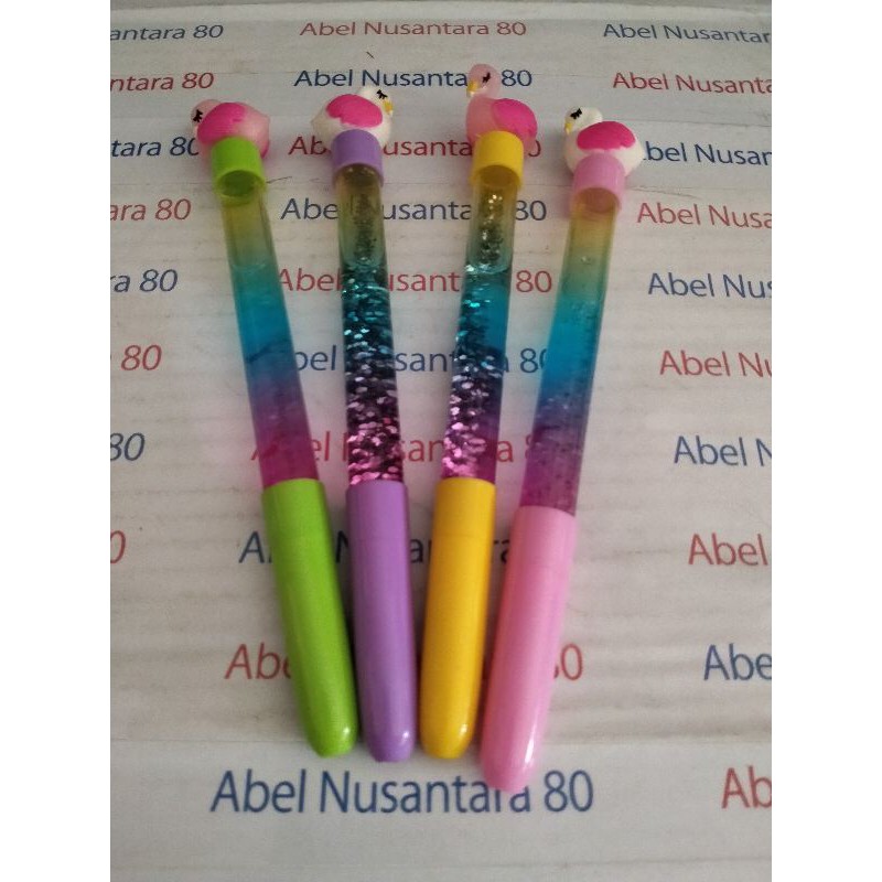 

pulpen gel Glitter karakter angsa
