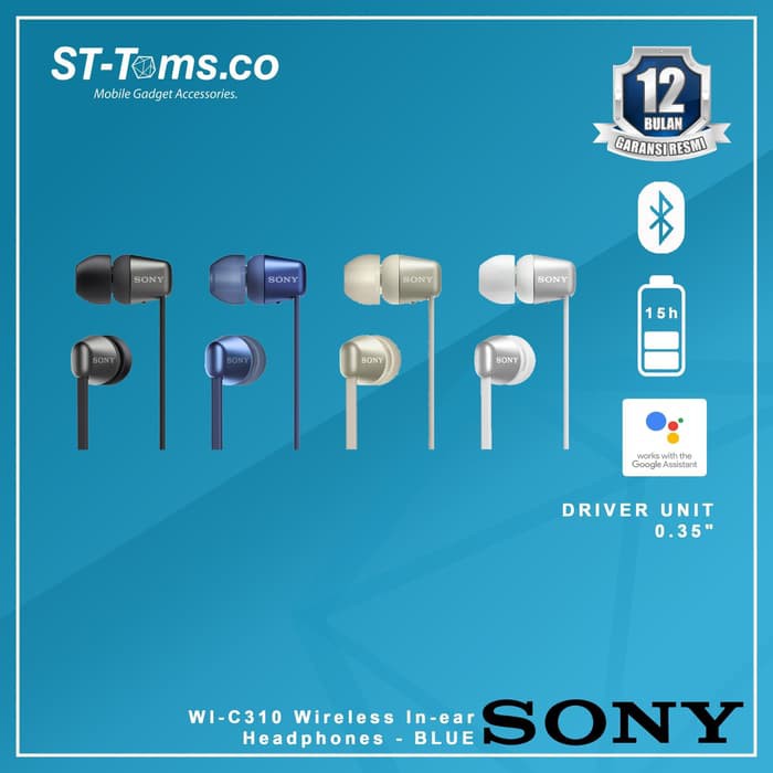 Sony WI-C310 Wireless In-Ear Headphones - Gold, Blue, White, Black