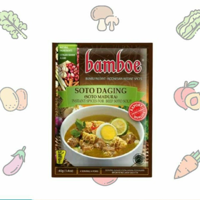 

Bamboe Bumbu Soto Daging 54gr