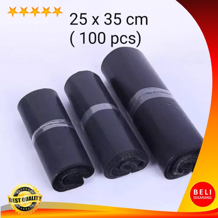 

POLYMAILER 25 X 35 ISI 100 HITAM PACKAGING PLASTIK LEM Y05