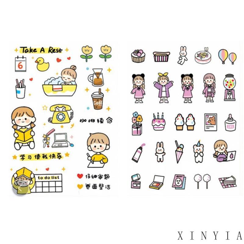 Xia.id Stiker Motif Emoji Untuk Dekorasi Handphone / Diary DIY