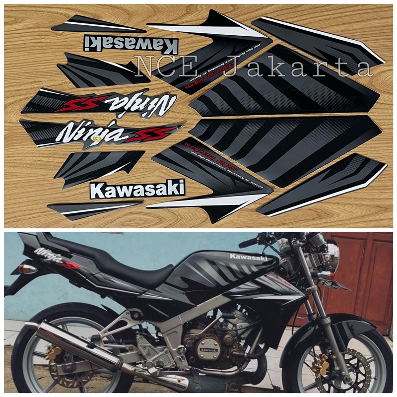 STIKER STRIPING NINJA SS 2014 HITAM ABU