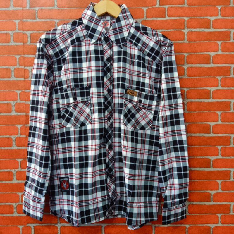 KEMEJA PANJANG KOTAK PRAPATAN REBEL ORIGINAL