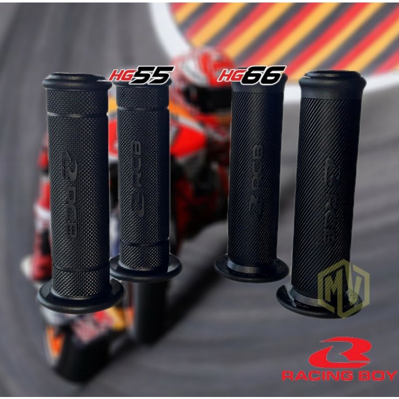 HANDGRIP RCB HANDFAT GRIP ORIGINAL RCB SARUNG GAS RACING BOY HITAM BLACK SERIES HG55 HG66 MIO BEAT SCOOPY NMAX PCX AEROX RXKING SATRIA FU DLL