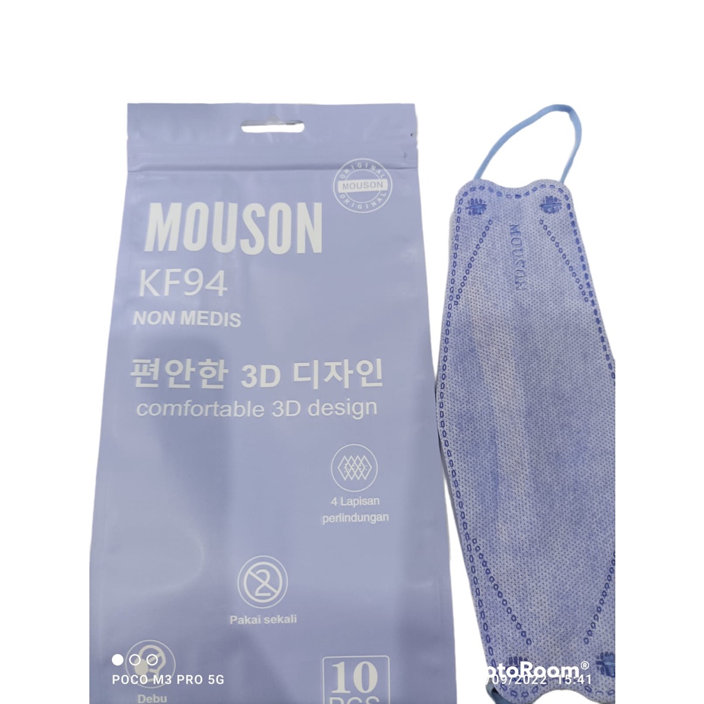 MASKER KF94 MOUSON ISI 10PC Masker KF 94 4ply Masker 4D EVO isi 10pcs-KF94 MSN JEANS