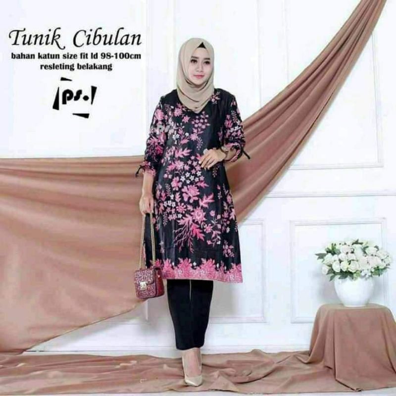 #bayardirumah Tunik batik terbaru M - JUMBO Ld 130cm